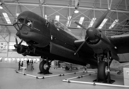 A Lincoln Bomber displayed at the Cosford Air Museum