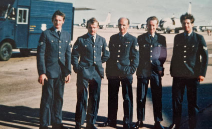 Guard of honour at the burial of Sergeant Patrick Edward Clark at Scampton church - Clark family archive