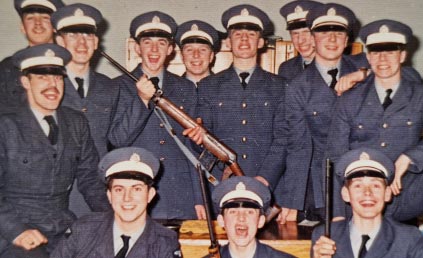 Guard of honour for Sergeant Patrick Edward Clark at Scampton church - Clark family archive